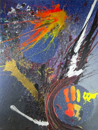 Fireball on Blue by artist Jason Steinberg